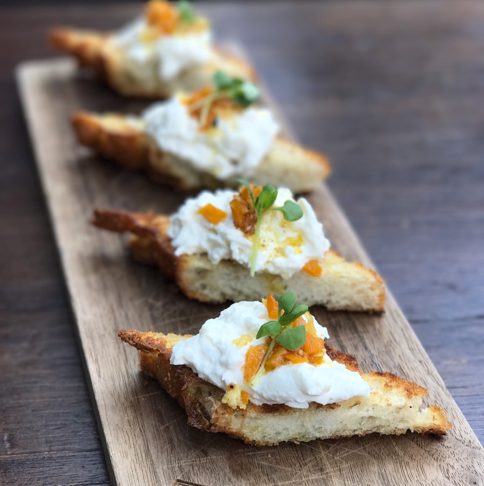 Burrata Squash Toast from Refinery Rooftop on #foodmento http://foodmento.com/dish/42084