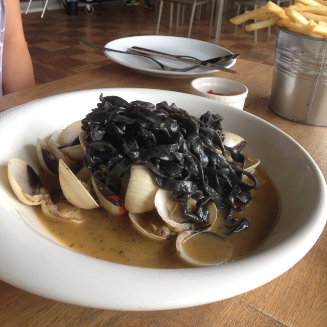 Vongole of Clams & Squid Ink Pasta at Cafe Melba on #foodmento http://foodmento.com/place/807