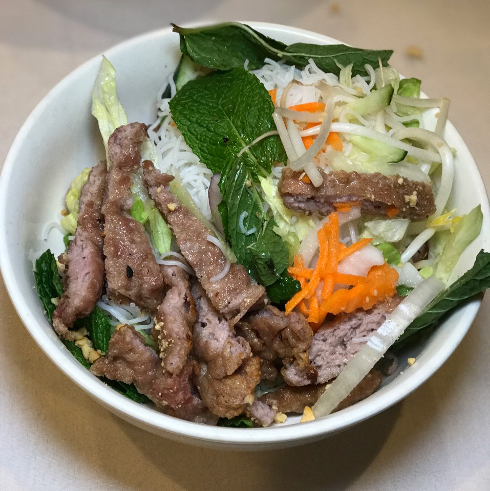 Bun Nem Nuong (Rice Vermicelli With Barbecue Pork Paste) at Nha Trang Centre on #foodmento http://foodmento.com/place/8346