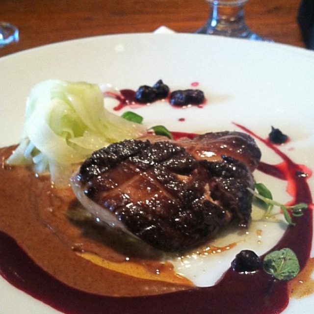 Sautéed Foie Gras (with Graham Crackers and Huckleberries) at Dovetail on #foodmento http://foodmento.com/place/844