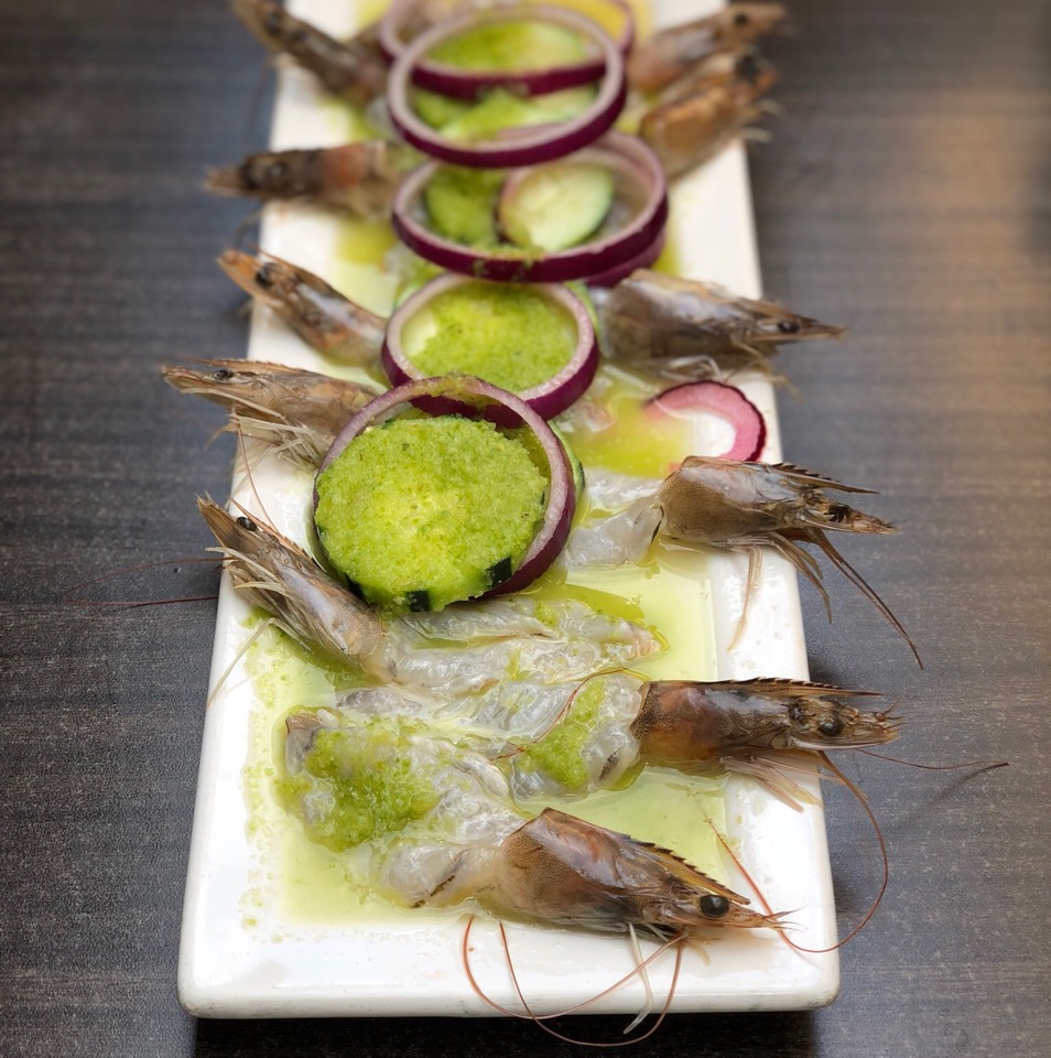 Aquachiles (Shrimp Marinated With Lemon & Green Sauce) at Coni'seafood on #foodmento http://foodmento.com/place/8574