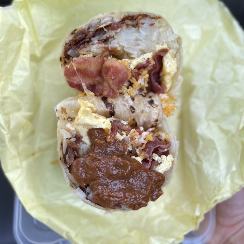 Bacon Breakfast Burrito at Lucky Boy on #foodmento http://foodmento.com/place/8581