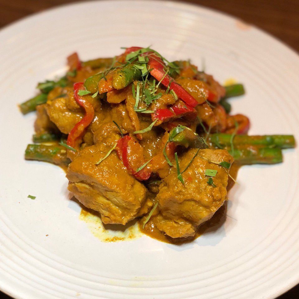 Kua Kling Sikrong Moo (Pork Spare Ribs, Tumeric Dry Curry) at Jitlada Thai Restaurant on #foodmento http://foodmento.com/place/8591