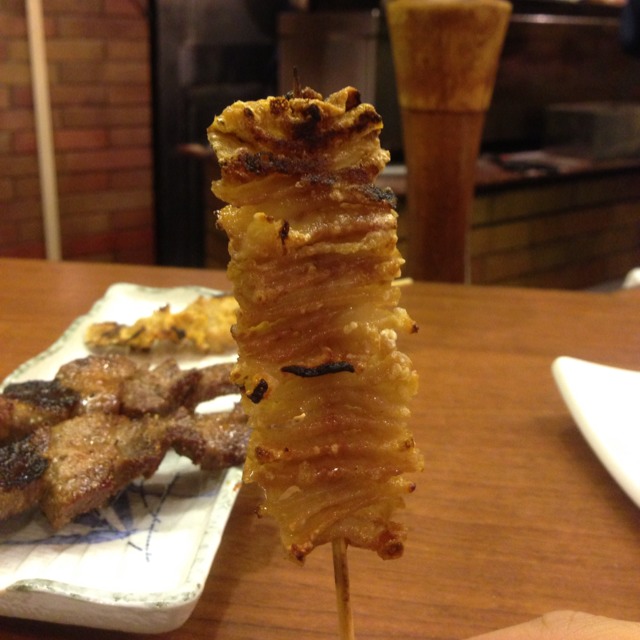 Kawa (Crispy Chicken Skin) Yakitori from Nanbantei Japanese Restaurant on #foodmento http://foodmento.com/dish/3404