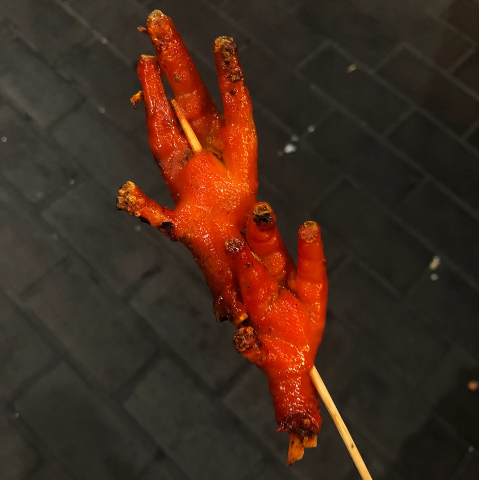 Chicken Feet Skewer at Dollar Hits on #foodmento http://foodmento.com/place/8729