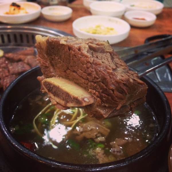 Galbitang (Clear Beef Rib Soup) from Ju Shin Jung Korean Charcoal BBQ on #foodmento http://foodmento.com/dish/1853