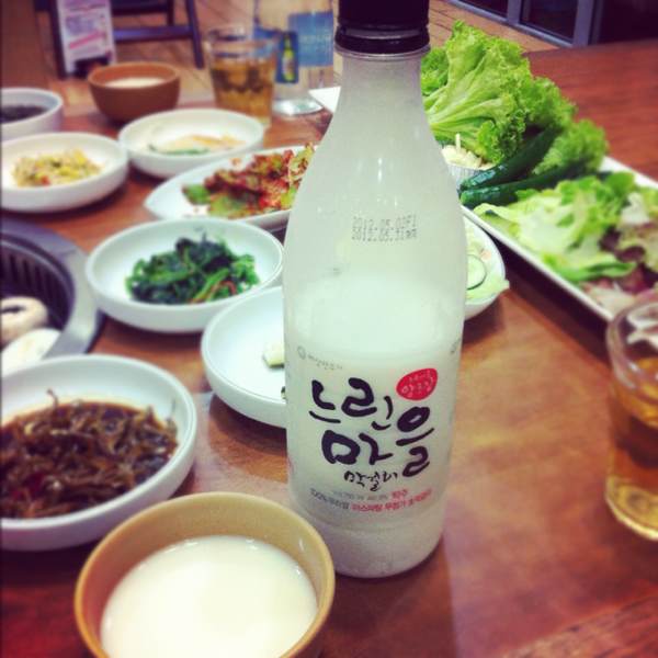Neurinmaul Makguli (Fresh Rice Wine) at Ju Shin Jung Korean Charcoal BBQ on #foodmento http://foodmento.com/place/89