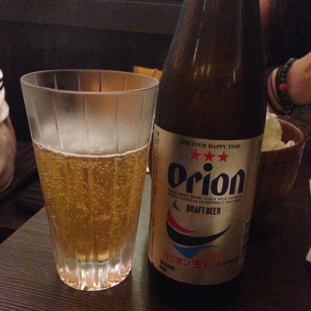 Orion Nama (Okinawa Draft Beer) at Kazu Sumiyaki Restaurant on #foodmento http://foodmento.com/place/931