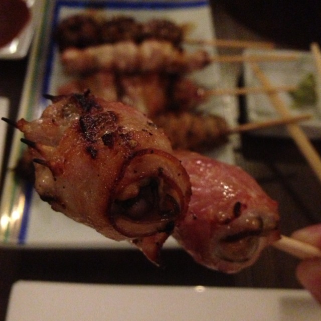Kaki Bacon (Oyster Bacon Roll) at Kazu Sumiyaki Restaurant on #foodmento http://foodmento.com/place/931