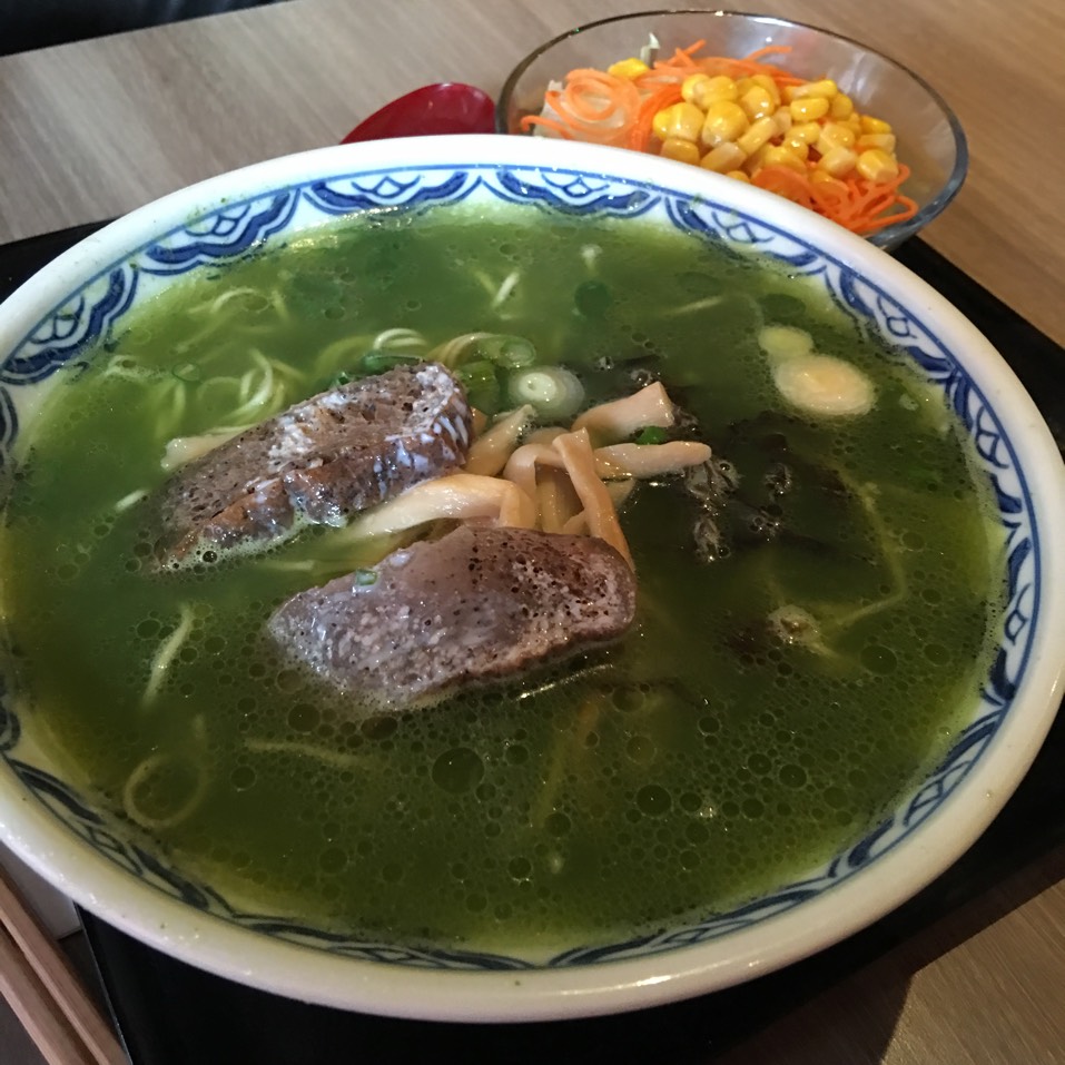 Matcha Ramen (Green Tea) at Mentoku on #foodmento http://foodmento.com/place/9680