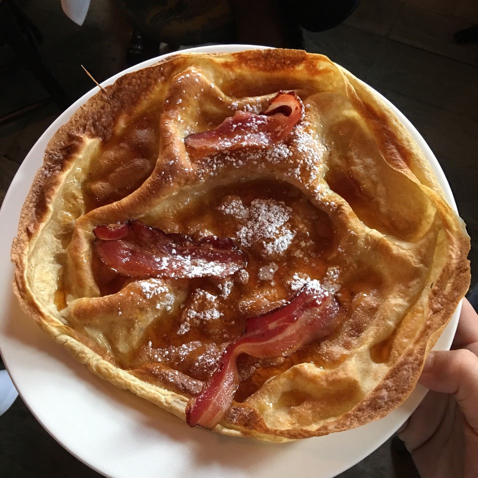 Dutch Baby with House Smoked Bacon and Maple Syrup at The Spotted Pig on #foodmento http://foodmento.com/place/972