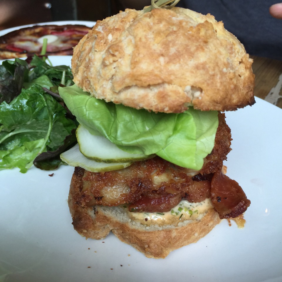 Chicken & Biscuit, Bacon, Pickles at Vinegar Hill House on #foodmento http://foodmento.com/place/978