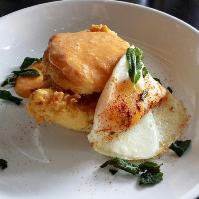 Chicken & Biscuit Sandwich at Acorn (CLOSED) on #foodmento http://foodmento.com/place/3634