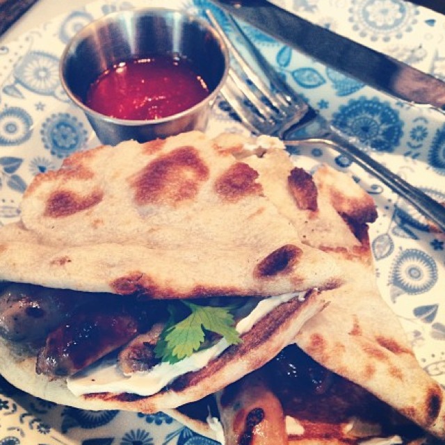 Sausage Naan Roll from Dishoom on #foodmento http://foodmento.com/dish/4639