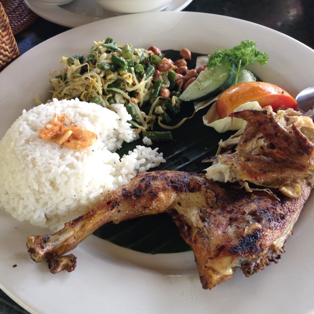 Grilled Cock Fighting Chicken  at Bebek Tepi Sawah Restaurant & Villas on #foodmento http://foodmento.com/place/117
