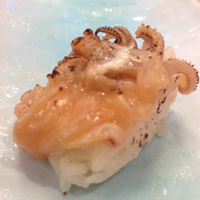 Roasted Squid Leg Sushi at Itacho Sushi 板长寿司 on #foodmento http://foodmento.com/place/1948