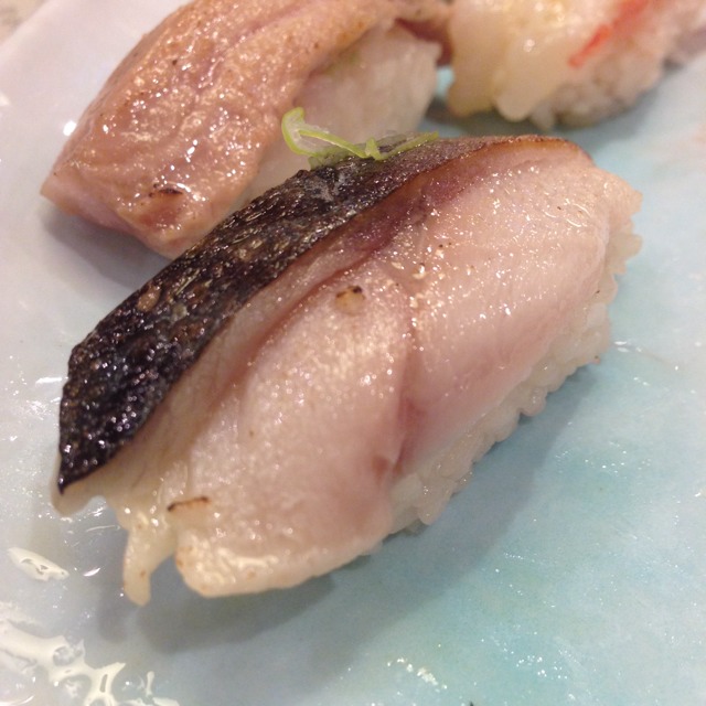 Roasted Mackerel Sushi  at Itacho Sushi 板长寿司 on #foodmento http://foodmento.com/place/1948