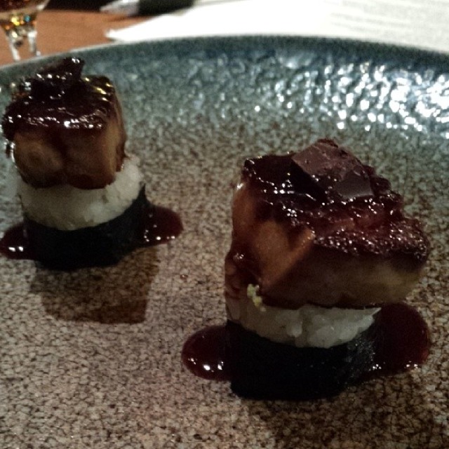 Foie Gras (with Balsamic Chocolate) at O Ya on #foodmento http://foodmento.com/place/2508