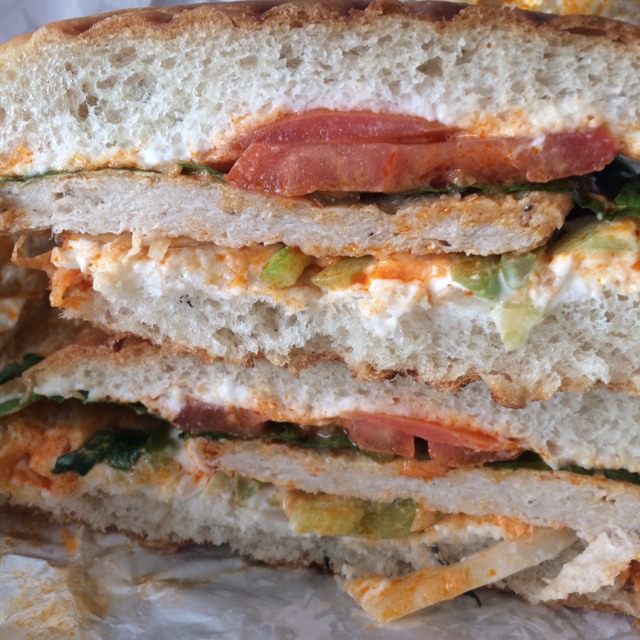 Buffalo Chicken Sandwich (Vegetarian) from Terri on #foodmento http://foodmento.com/dish/10211