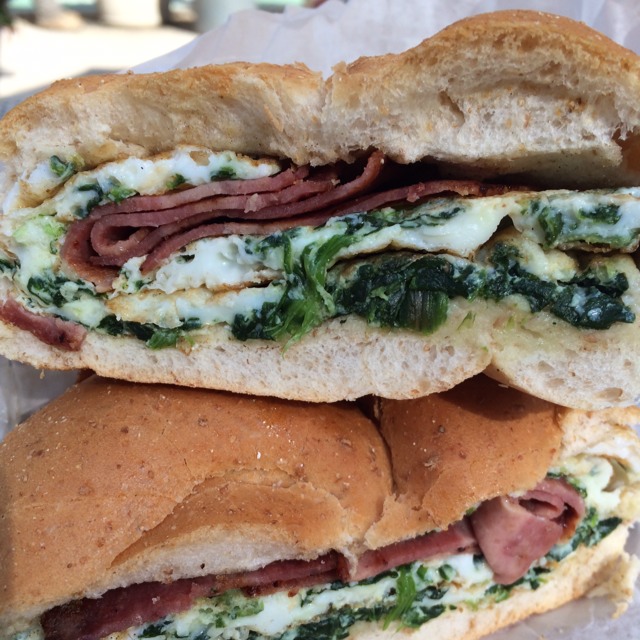 Number 25 (3 Eggwhites, Spinach, Turkey Bacon On Roll)  from Johny's Luncheonette on #foodmento http://foodmento.com/dish/11188