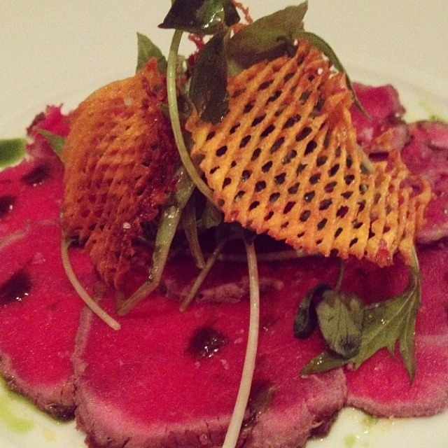 Bison Carpaccio from Restaurant Triomphe on #foodmento http://foodmento.com/dish/12507