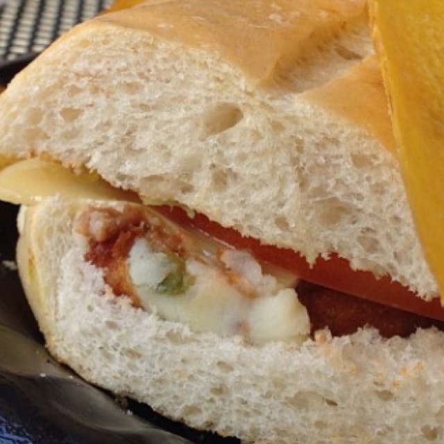 Papa Preparada (Potato Ball Sandwich) from Porto's Bakery & Cafe on #foodmento http://foodmento.com/dish/2693
