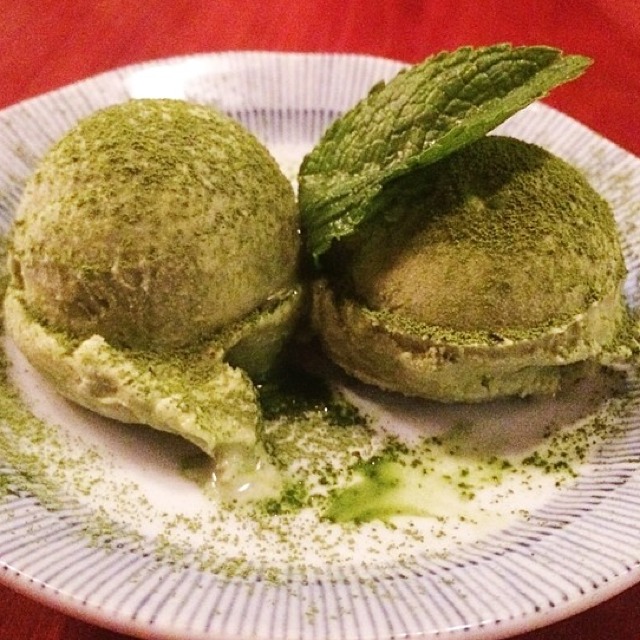 Green Tea Ice Cream at Yakitori Totto on #foodmento http://foodmento.com/place/2540