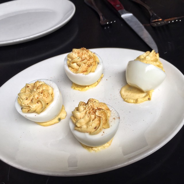 Deviled Eggs (4 Per Order) - Starters & Salads​ from Blue Smoke on #foodmento http://foodmento.com/dish/30488