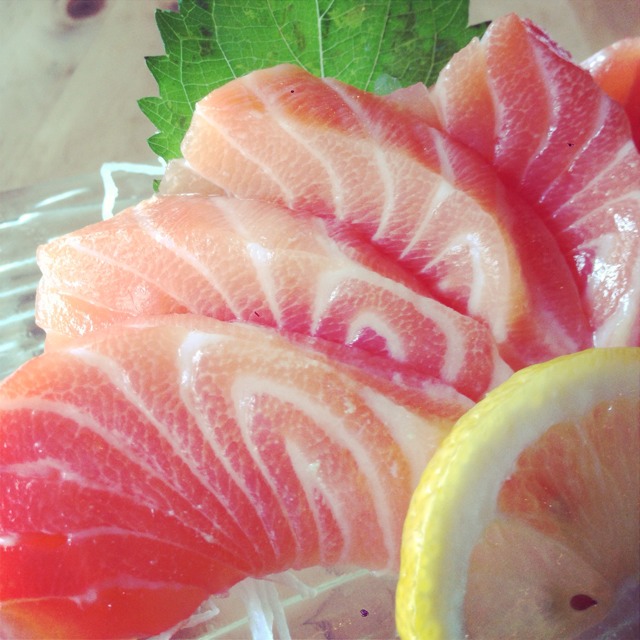 Salmon Sashimi at Standing Sushi Bar on #foodmento http://foodmento.com/place/1450
