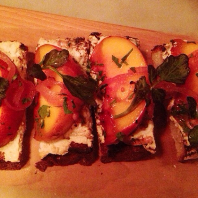 Country Toast (Grilled Peaches, Smoked Ricotta, Mustard) at ACME on #foodmento http://foodmento.com/place/319