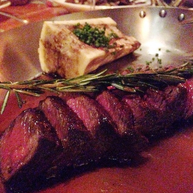 American Wagyu Steak In Bordelaise, Roasted Bone Marrow at Craft on #foodmento http://foodmento.com/place/3269