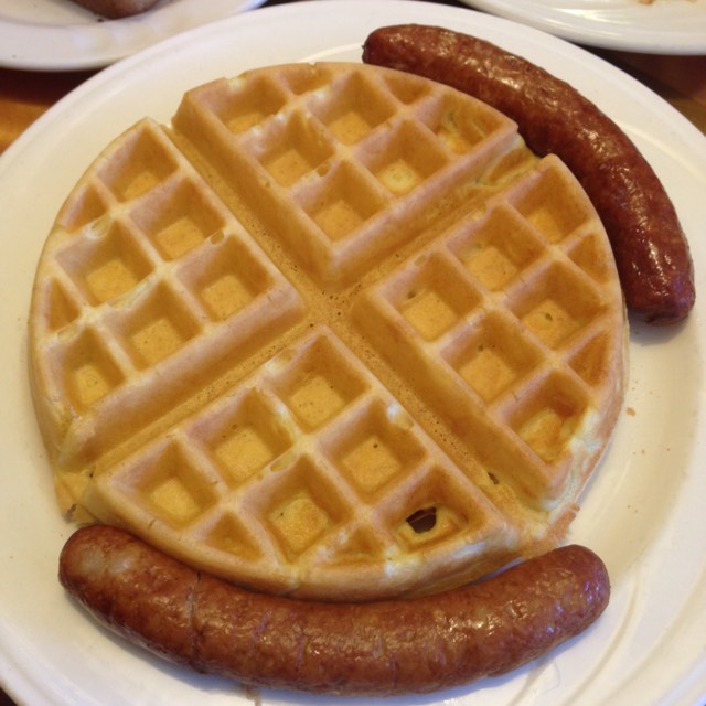 Waffles With Sausage  at Georgia Diner on #foodmento http://foodmento.com/place/284