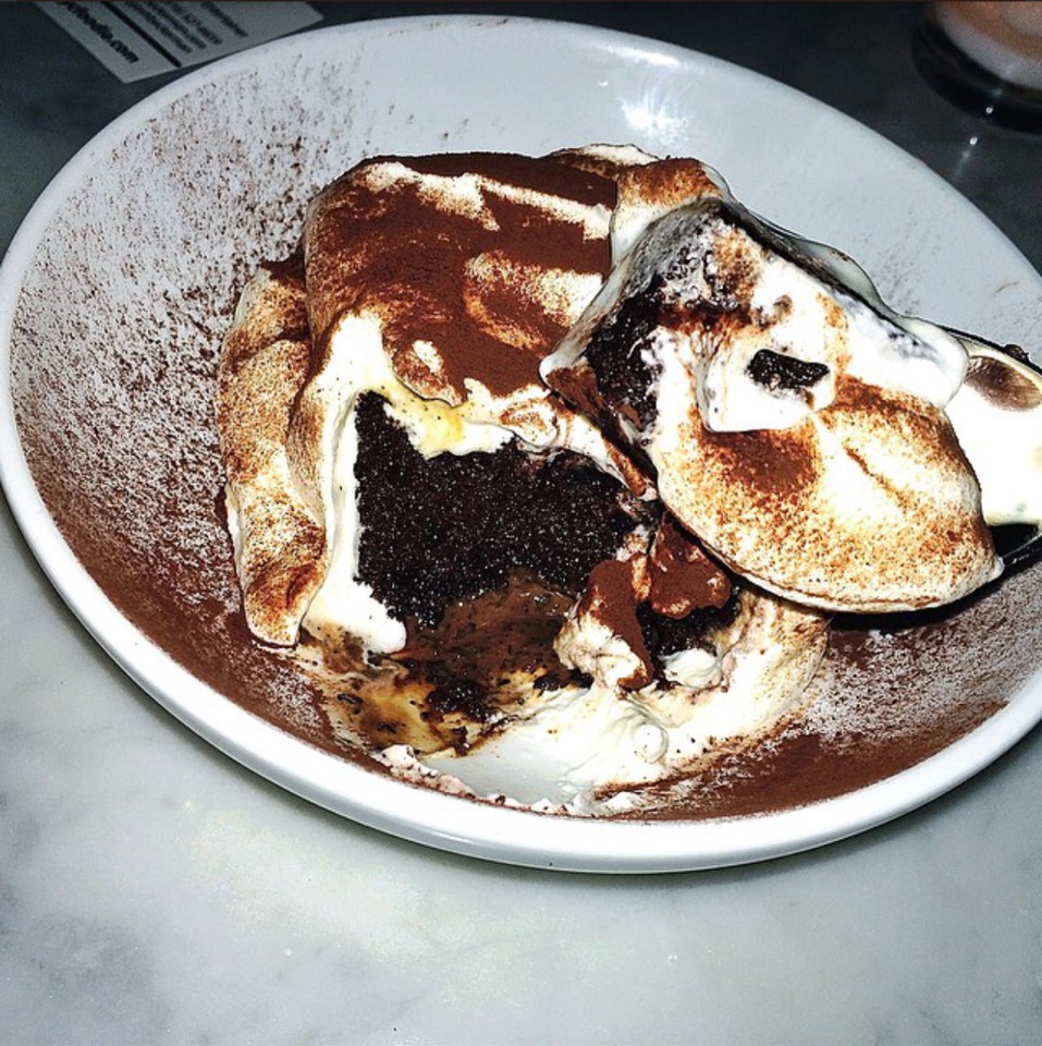 Chocolate Cake with Whipped Cream at Estela on #foodmento http://foodmento.com/place/3090