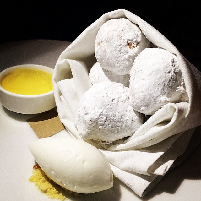 Zeppole, Passion Fruit Curd, Coconut Milk Sorbet at Colicchio & Sons on #foodmento http://foodmento.com/place/3107
