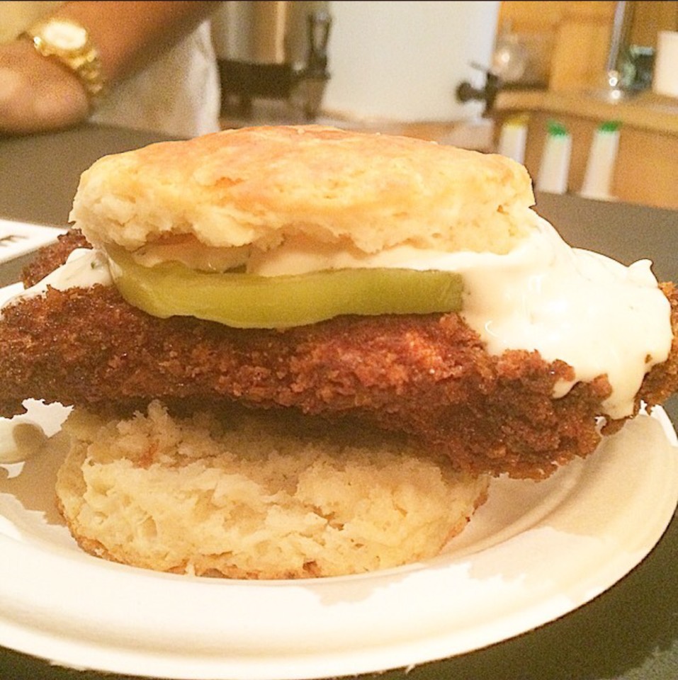 Tarragon and Tea Braised Fried Chicken Biscuit at Empire Biscuit on #foodmento http://foodmento.com/place/3268