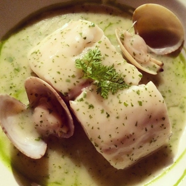 Hake In Green Sauce With Clams at Zuberoa on #foodmento http://foodmento.com/place/3406
