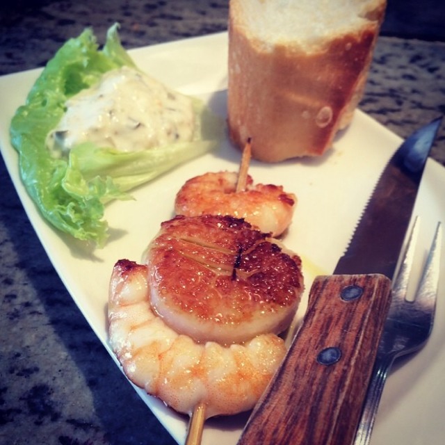 Shrimp & Scallop Pintxo from Bar Haizea on #foodmento http://foodmento.com/dish/13780