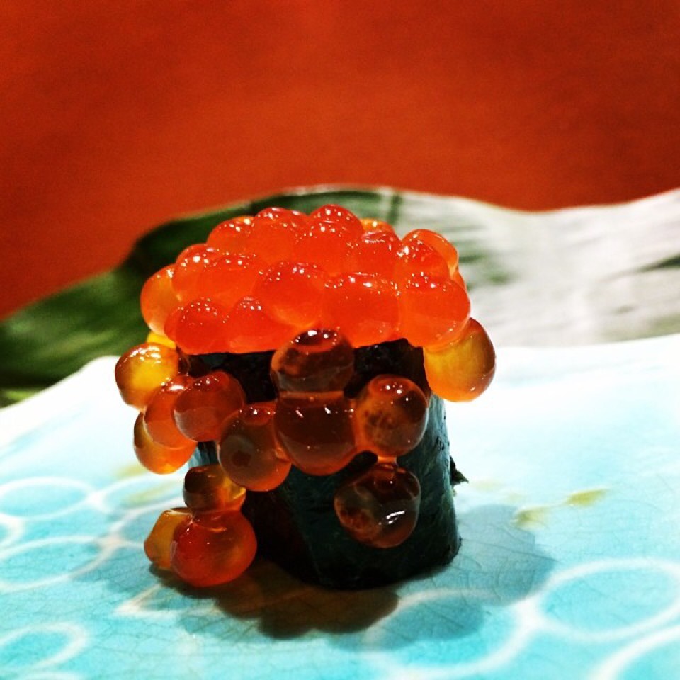 Ikura (Roe) Sushi from Sushi Dojo NYC on #foodmento http://foodmento.com/dish/14850