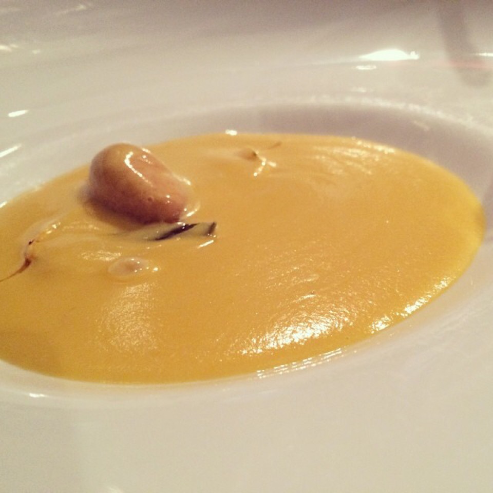 Zuppa di Zucca (Butternut Squash Soup, Foie Gras...) at Ai Fiori on #foodmento http://foodmento.com/place/3698