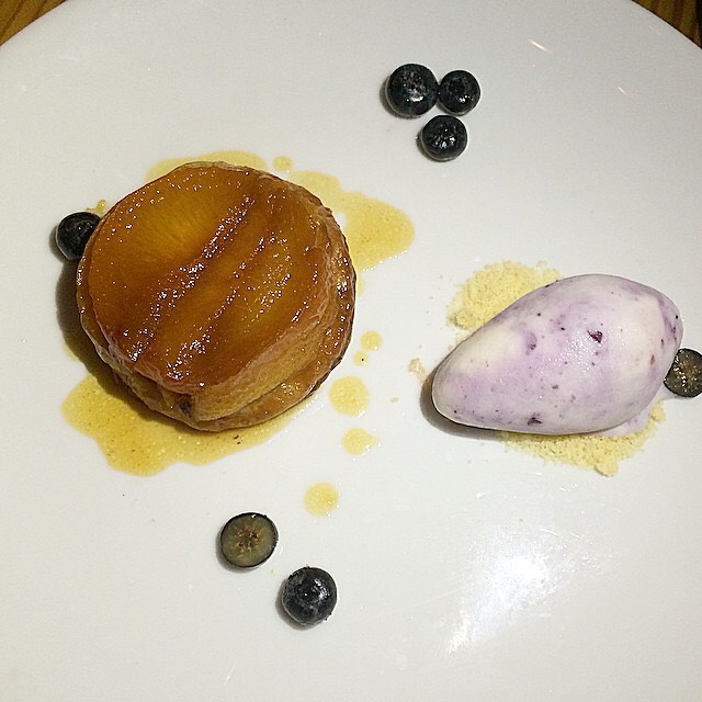 Peach Tart Tatin, Blueberry Ice Cream at Meadowsweet on #foodmento http://foodmento.com/place/4444