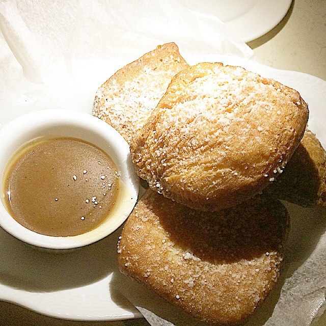 Beignets, chicory salted caramel sauce from Dirty French on #foodmento http://foodmento.com/dish/18237