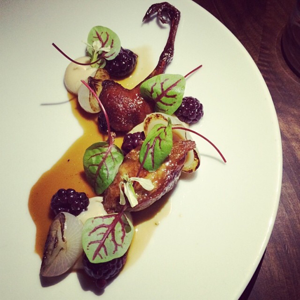 Quail, Blackberries, Bread Sauce and Roasted Onions at The Musket Room on #foodmento http://foodmento.com/place/4624