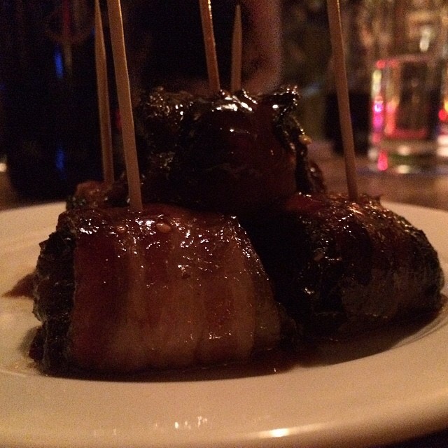 Devils on Horseback (Bacon Wrapped Dates) at The Spotted Pig on #foodmento http://foodmento.com/place/972