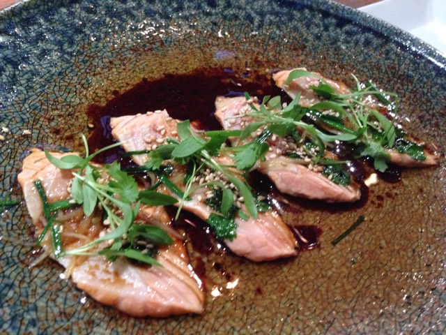 Seared Salmon Belly at O Ya on #foodmento http://foodmento.com/place/2508
