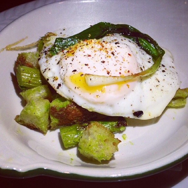 Asparagus Migas, Sunny Side Egg at Huertas on #foodmento http://foodmento.com/place/3585