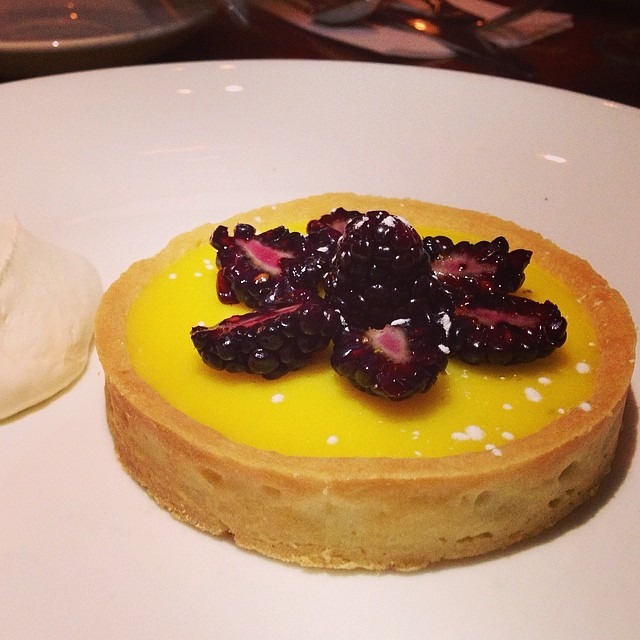 Meyer Lemon Tart, Blackberries, Sabayon from Sarabeth's on #foodmento http://foodmento.com/dish/16864