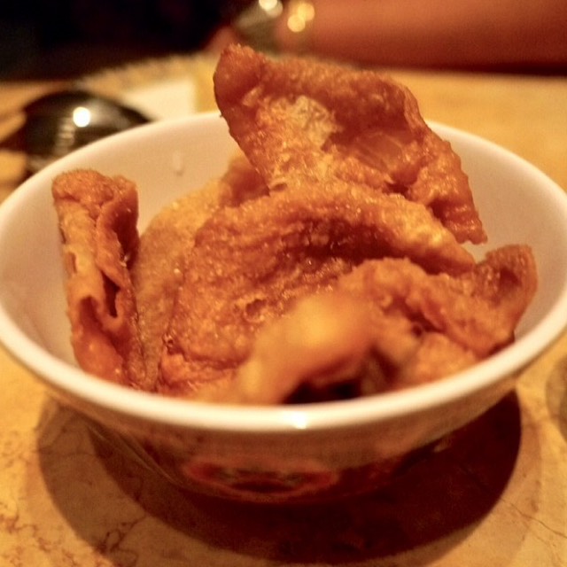 Crispy Chicken Skin at Maharlika Filipino Moderno (CLOSED) on #foodmento http://foodmento.com/place/4406